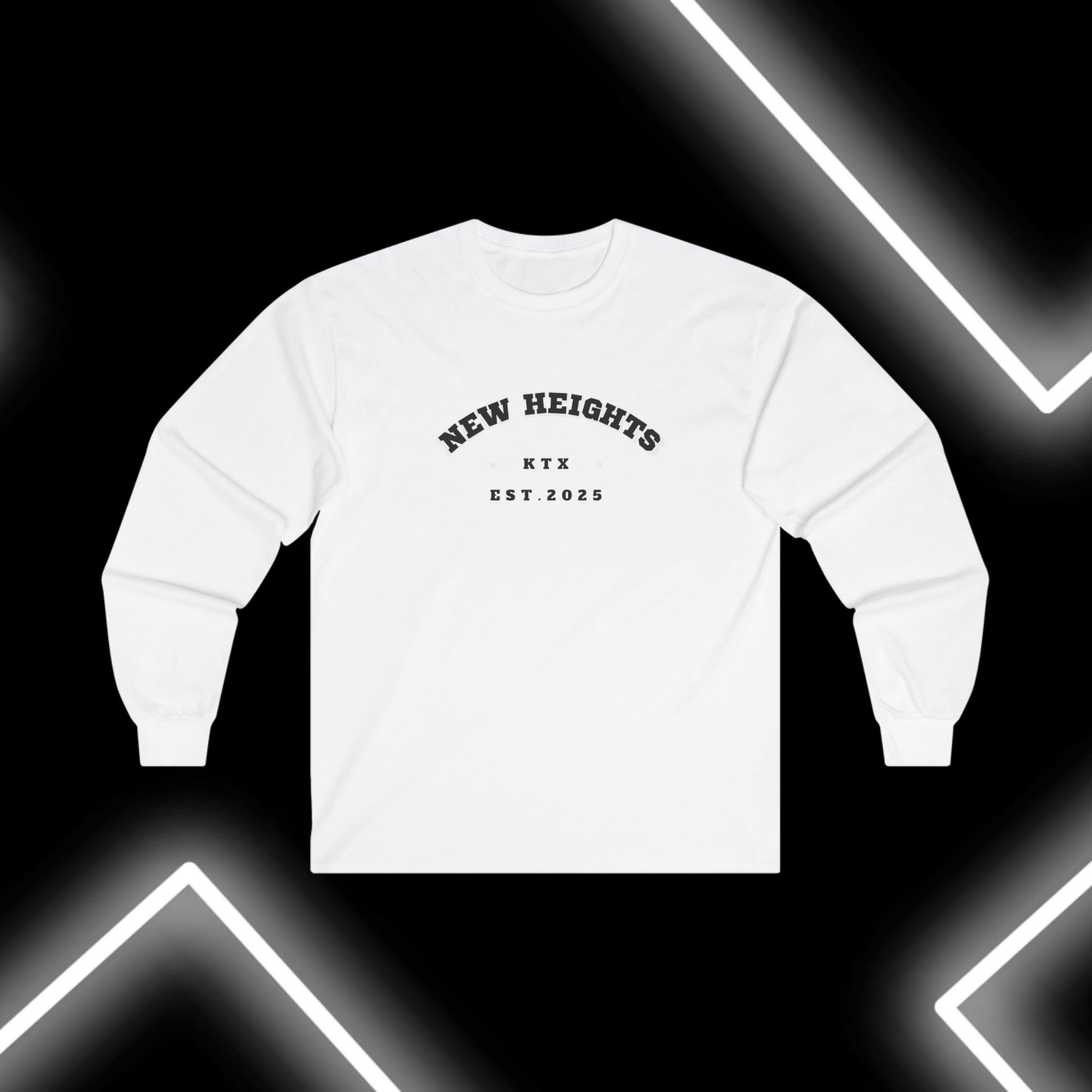 Unisex Long Sleeve Tee - "New Heights" Design, Perfect for Casual Outings, Gifts, Birthdays, and Everyday Comfort
