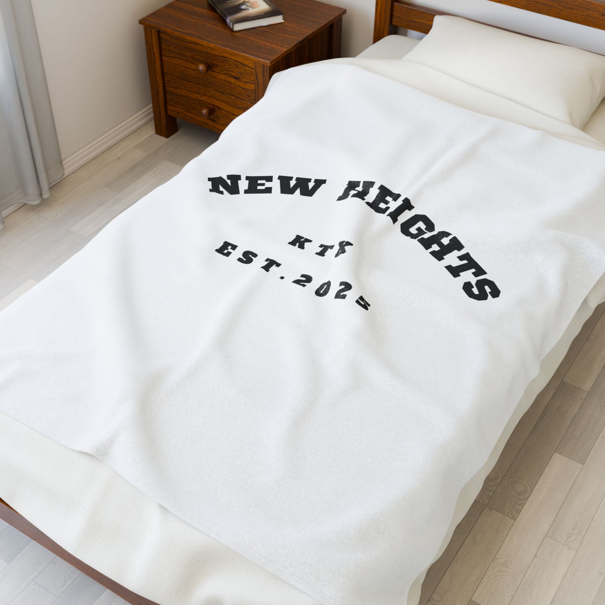 Cozy Custom Velveteen Plush Blanket - Perfect Gift for Home, New Heights Design, Warm Throw for Relaxing, Soft Bedding, Personalized Gift