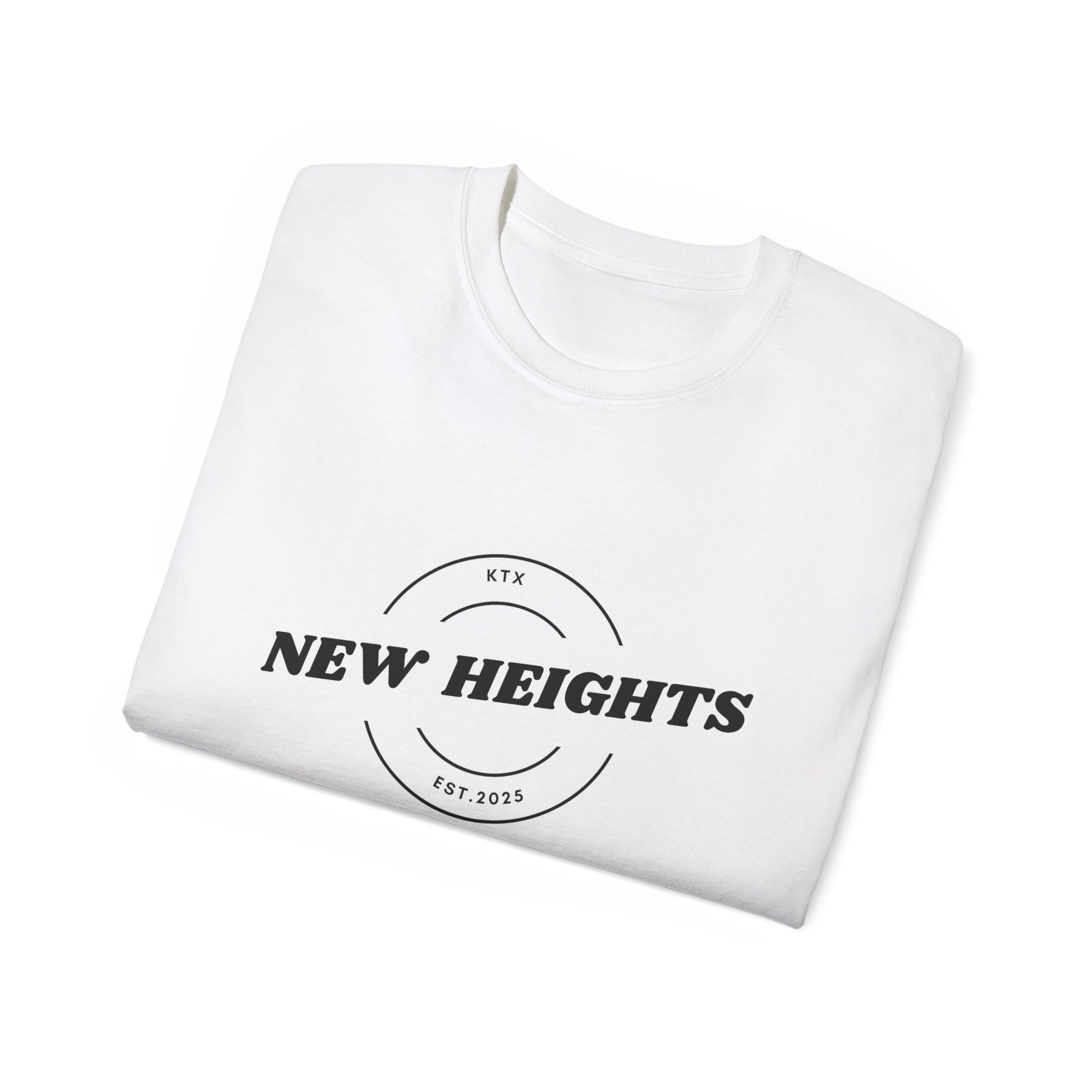 Unisex Ultra Cotton Tee - 'New Heights' Graphic Tee, Casual Wear, Birthday Gift, Motivational Shirt, Everyday Style