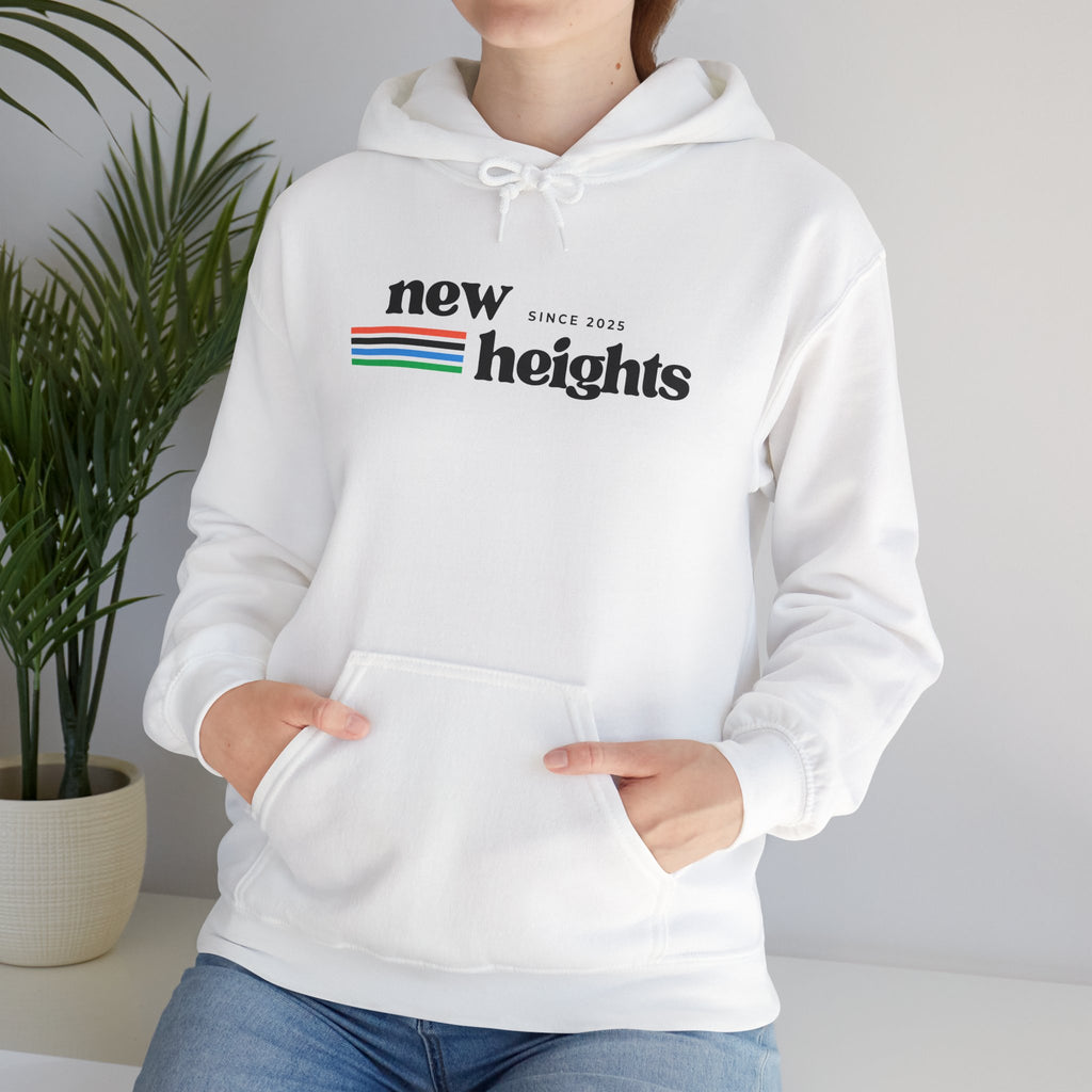 Unisex Heavy Blend Hoodie - 'New Heights' Retro Graphic | Cozy Sweatshirt for Everyday Comfort, Gift for Friends, Chill Days, Travel, [...]