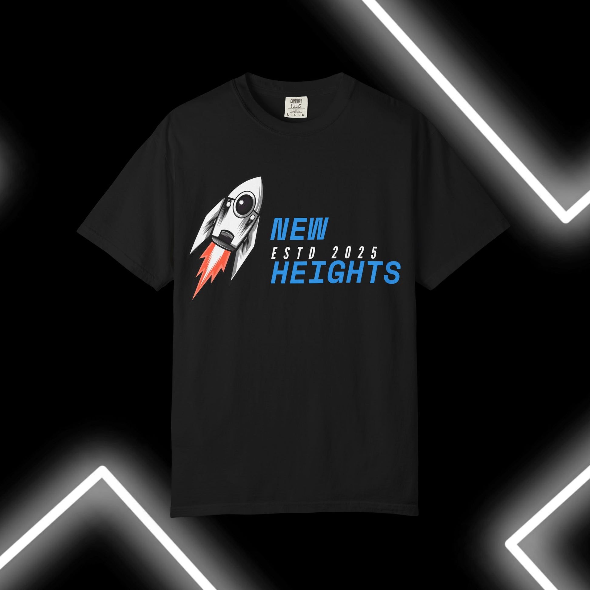 Rocket Motivational T-Shirt for Dreamers, Inspirational Graphic Tee, Gift for Graduates, Casual Wear, New Heights Theme