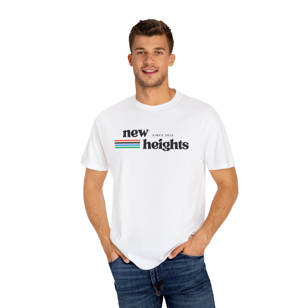 Motivational Unisex T-Shirt - 'New Heights' Graphic Tee for Dreamers, Gift for Graduates, Casual Wear, Summer Essentials, Empowering Apparel