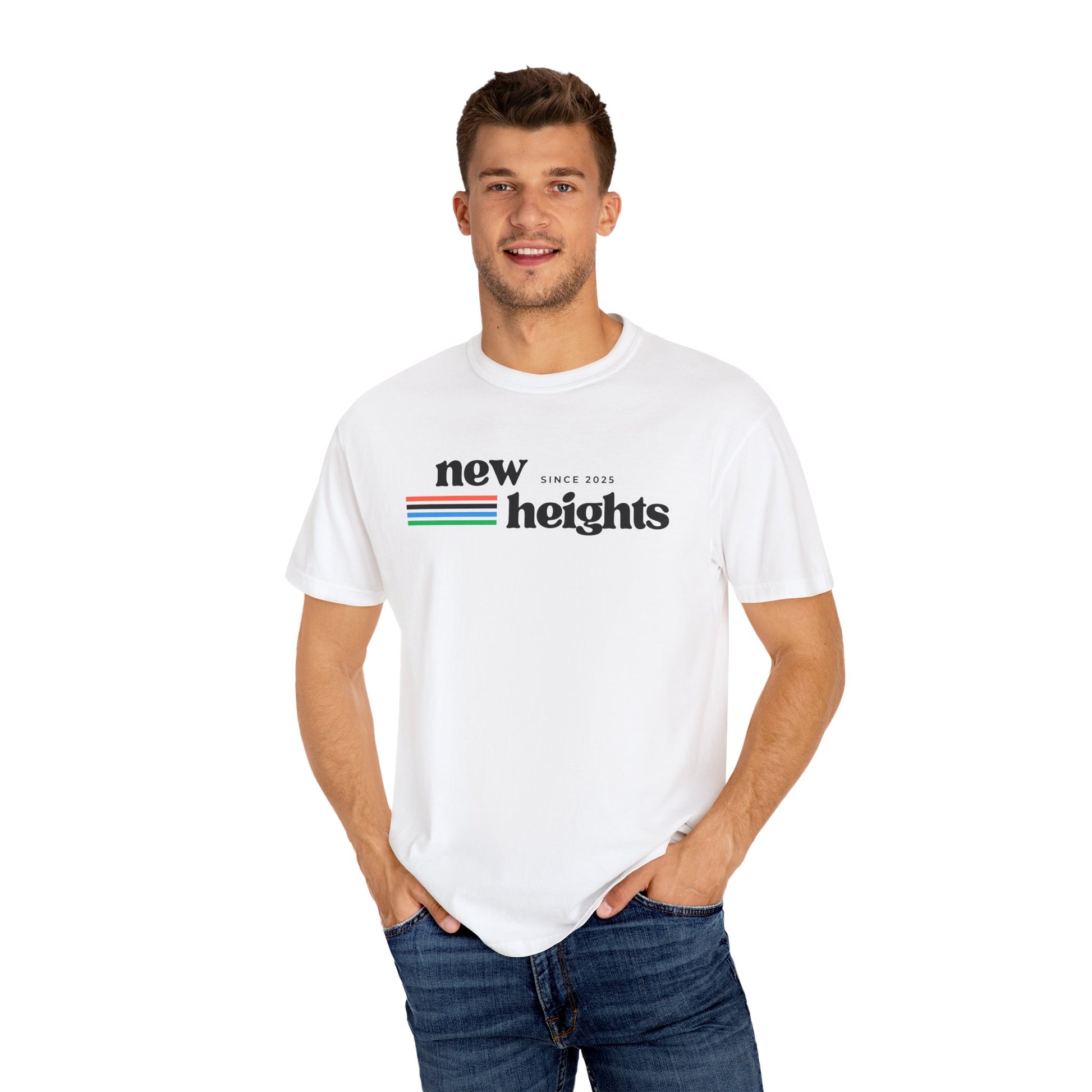 Motivational Unisex T-Shirt - 'New Heights' Graphic Tee for Dreamers, Gift for Graduates, Casual Wear, Summer Essentials, Empowering Apparel