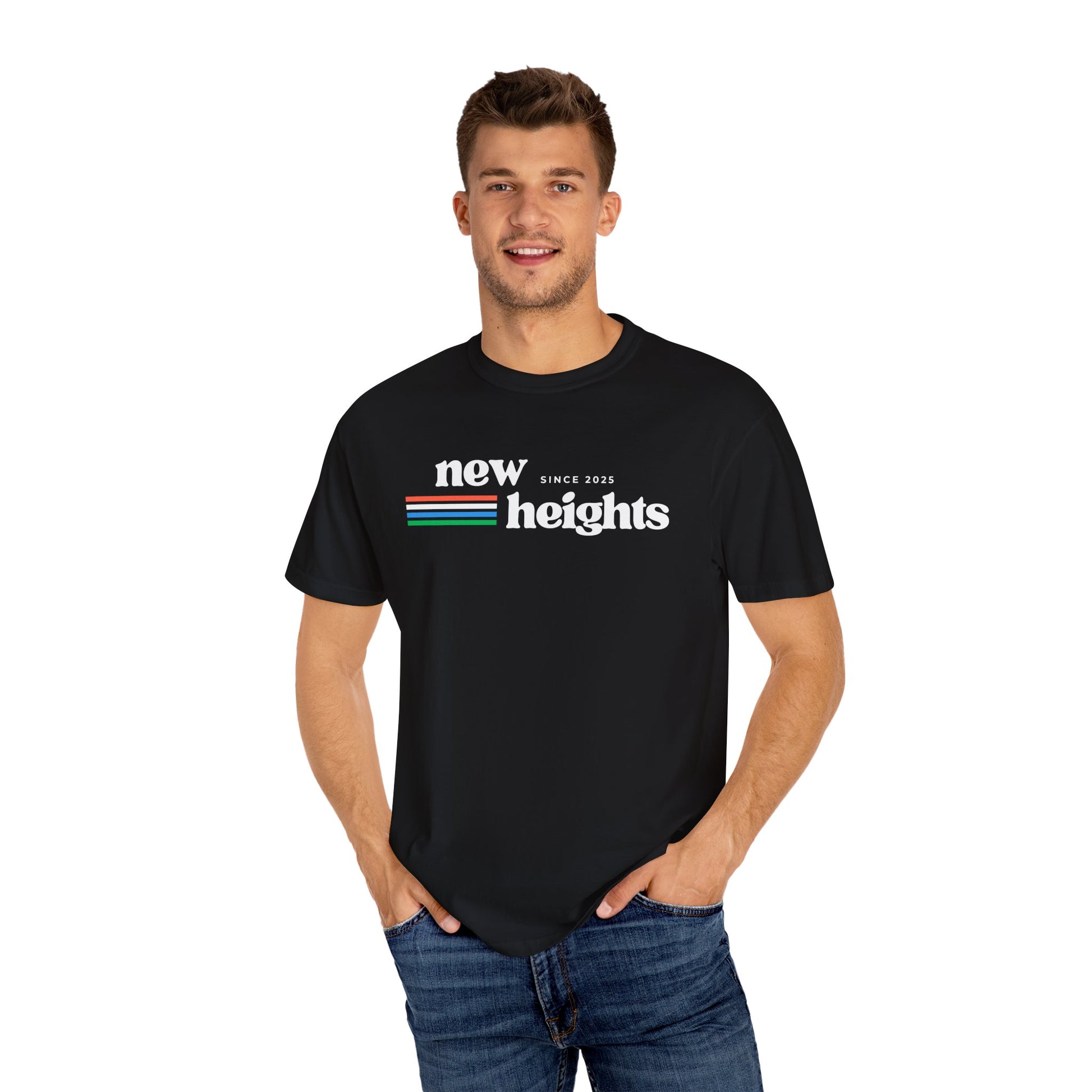 Motivational Unisex T-Shirt - 'New Heights' Graphic Tee for Dreamers, Gift for Graduates, Casual Wear, Summer Essentials, Empowering Apparel