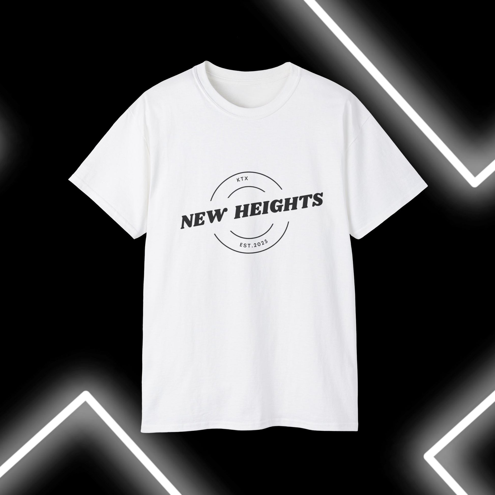 Unisex Ultra Cotton Tee - 'New Heights' Graphic Tee, Casual Wear, Birthday Gift, Motivational Shirt, Everyday Style