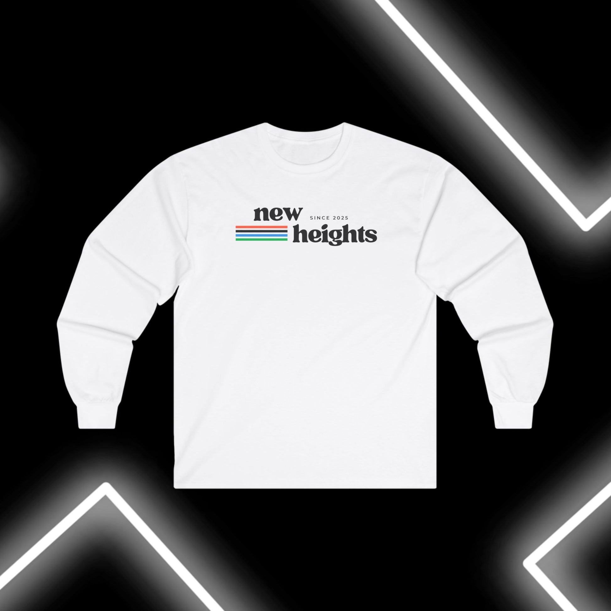 Unisex Long Sleeve Tee - New Heights, Retro Graphic Shirt, Comfortable Casual Wear, Gift for Him/Her, Summer Vibes
