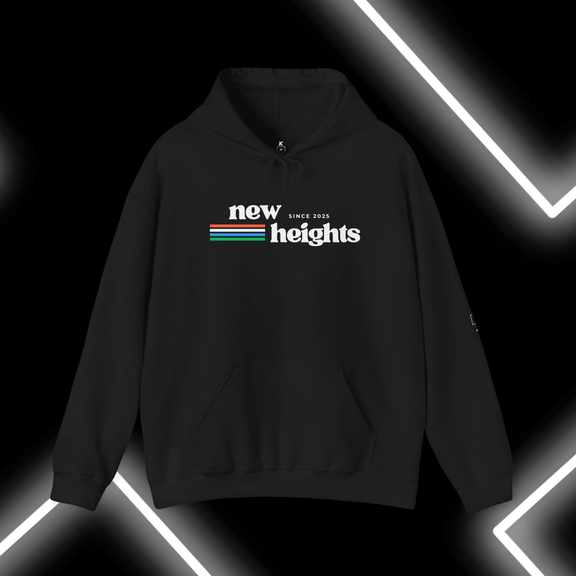 Unisex Heavy Blend Hoodie - 'New Heights' Retro Graphic | Cozy Sweatshirt for Everyday Comfort, Gift for Friends, Chill Days, Travel, [...]