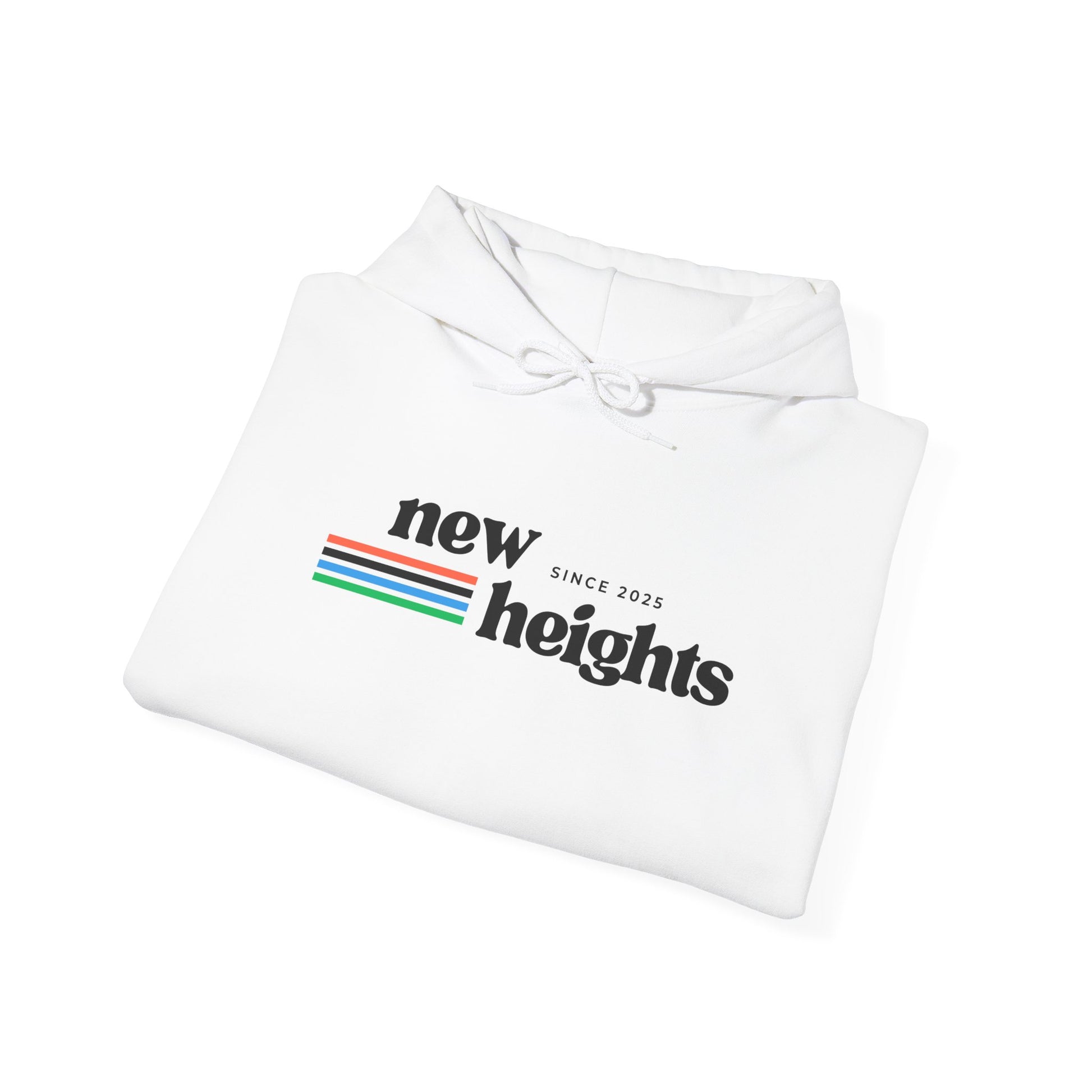 Unisex Heavy Blend Hoodie - 'New Heights' Retro Graphic | Cozy Sweatshirt for Everyday Comfort, Gift for Friends, Chill Days, Travel, [...]