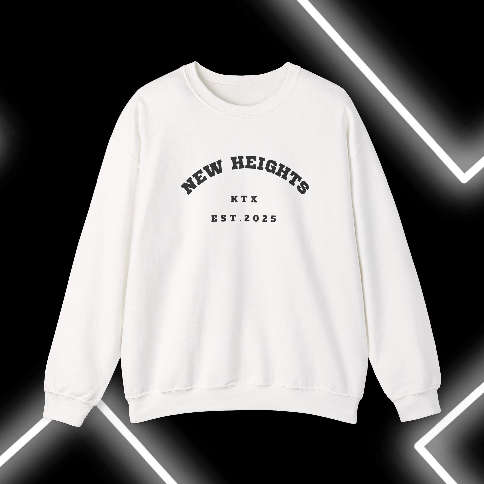 New Heights Unisex Heavy Blend™ Crewneck Sweatshirt - Cozy Gift for Graduates, Summer Camp, Adventure, Birthday, Family Gatherings