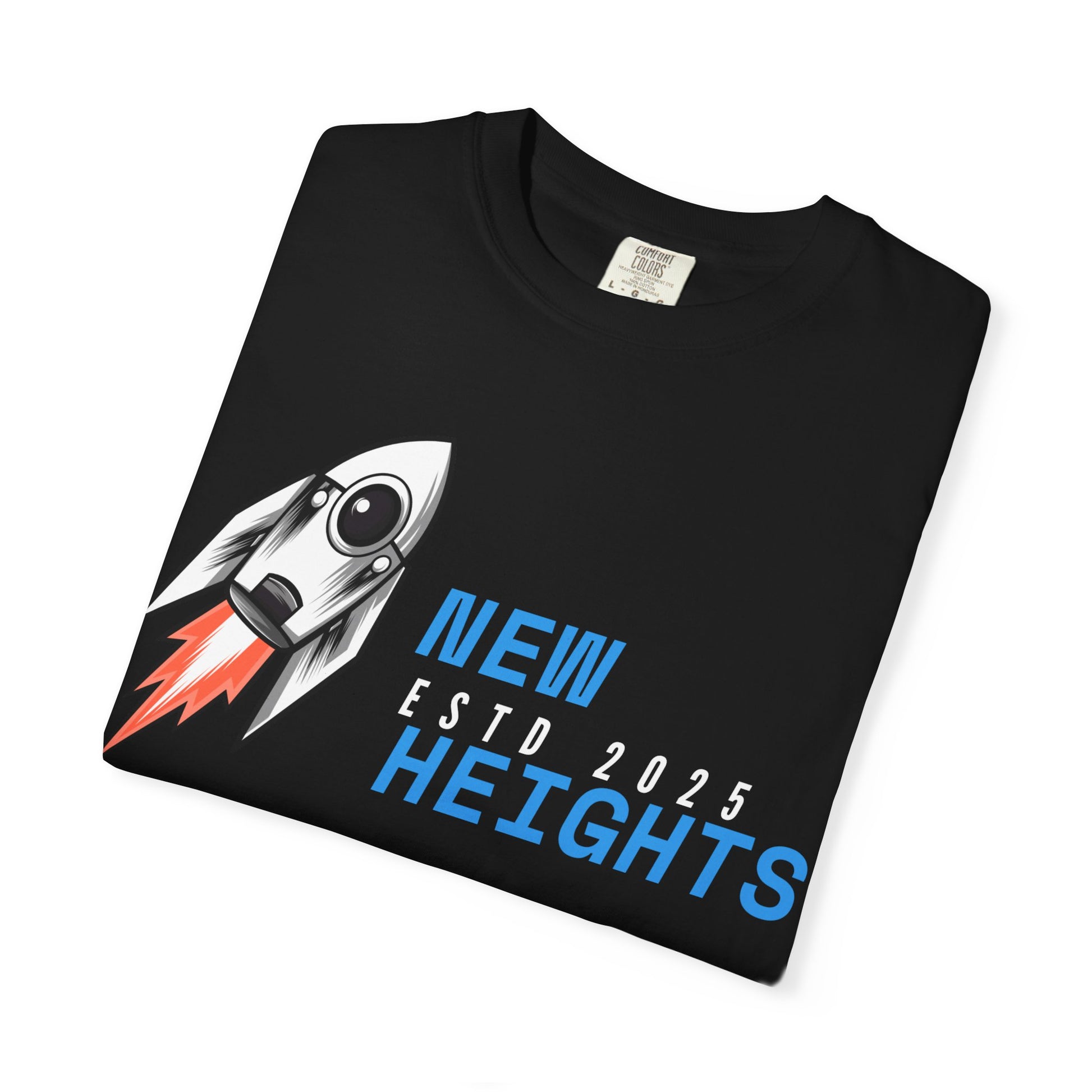 Rocket Motivational T-Shirt for Dreamers, Inspirational Graphic Tee, Gift for Graduates, Casual Wear, New Heights Theme